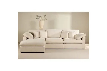 Vanlig sofa med enkel divan uten sjeselong VIND Hjørnesofa VIND Amalfi beige Beige - Møbler - Sofaer - Sofaer med sjeselong - 3 seters sofa med divan
