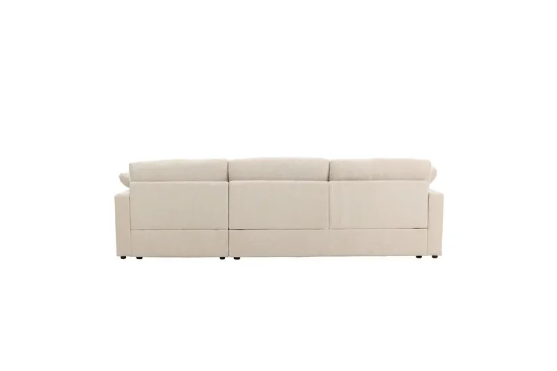 Vanlig sofa med enkel divan uten sjeselong VIND Hjørnesofa VIND Amalfi beige Beige - Møbler - Sofaer - Sofaer med sjeselong - 3 seters sofa med divan