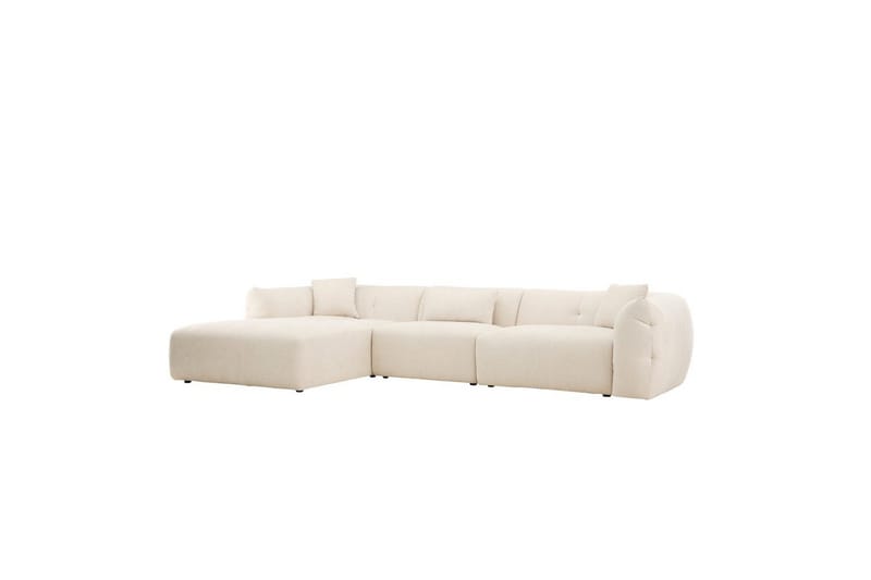 Vanlig sofa med enkeldivan uten sjeselong VIND Hjørnesofa VIND Positano Beige Beige - Møbler - Sofaer - Sofaer med sjeselong - 4 seters sofa med divan