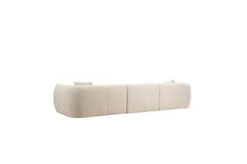 Vanlig sofa med enkeldivan uten sjeselong VIND Hjørnesofa VIND Positano Beige Beige - Møbler - Sofaer - Sofaer med sjeselong - 4 seters sofa med divan