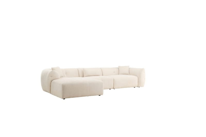 Vanlig sofa med enkeldivan uten sjeselong VIND Hjørnesofa VIND Positano Beige Beige - Møbler - Sofaer - Sofaer med sjeselong - 4 seters sofa med divan