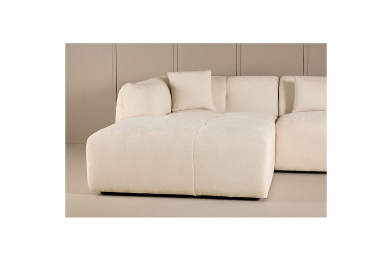 Vanlig sofa med enkeldivan uten sjeselong VIND Hjørnesofa VIND Positano Beige Beige - Møbler - Sofaer - Sofaer med sjeselong - 4 seters sofa med divan