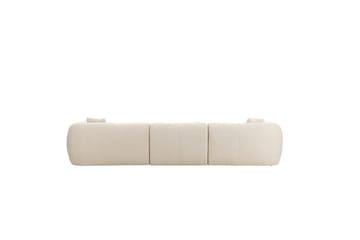 Vanlig sofa med enkeldivan uten sjeselong VIND Hjørnesofa VIND Positano Beige Beige - Møbler - Sofaer - Sofaer med sjeselong - 4 seters sofa med divan