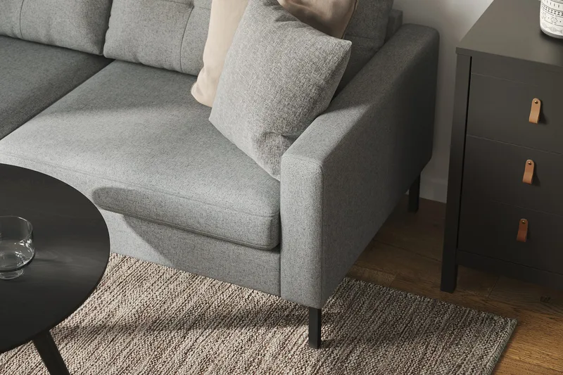 Vanlig sofa med sjeselong uten divan Scandinavian Choice Frillestad 4-seters sofa med sjeselong Grå Venstrevendt - Møbler - Sofaer - Sofaer med sjeselong - 4 seters sofa med divan