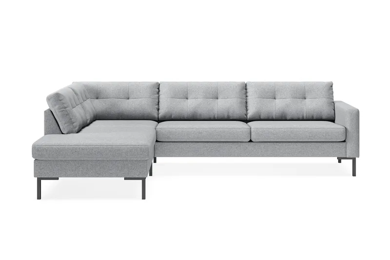 Vanlig sofa med sjeselong uten divan Scandinavian Choice Frillestad 4-seters sofa med sjeselong Grå Venstrevendt