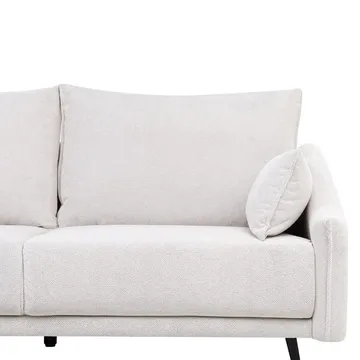 Varde 3-seter Venstrevendt L-formet Hjørnesofa med Divan og Sjeselong i Stoff - Lysebeige - Møbler - Sofaer - Sofaer med sjeselong - 3 seters sofa med divan