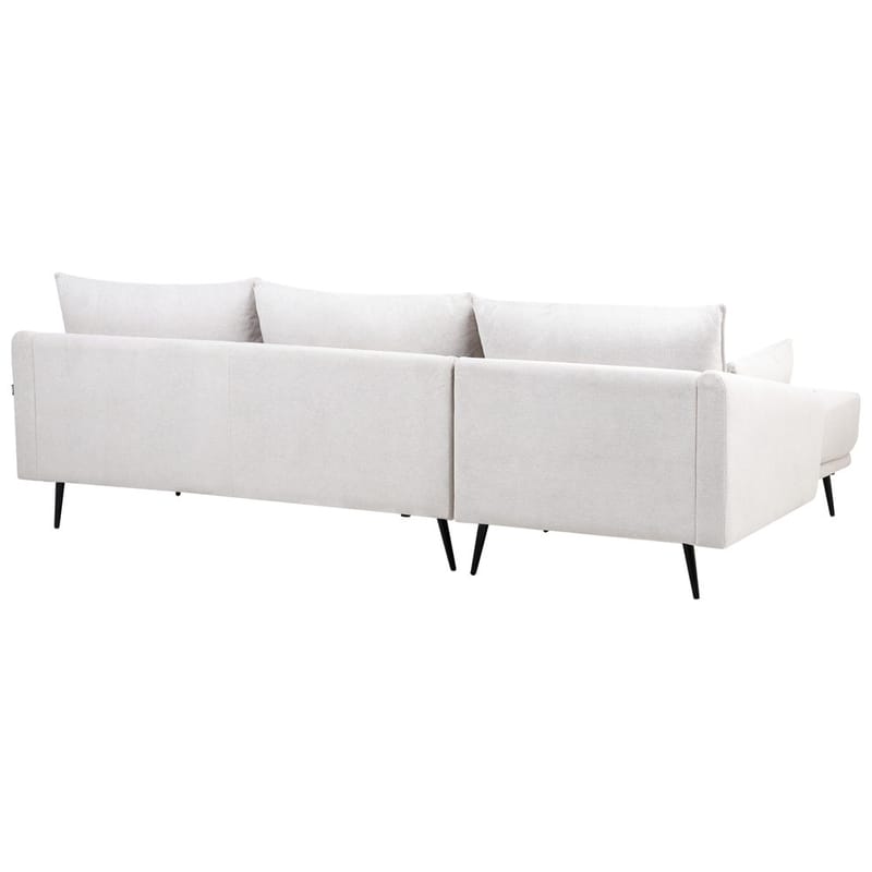 Varde 3-seter Venstrevendt L-formet Hjørnesofa med Divan og Sjeselong i Stoff - Lysebeige - Møbler - Sofaer - Sofaer med sjeselong - 3 seters sofa med divan