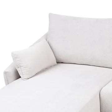 Varde 3-seter Venstrevendt L-formet Hjørnesofa med Divan og Sjeselong i Stoff - Lysebeige - Møbler - Sofaer - Sofaer med sjeselong - 3 seters sofa med divan