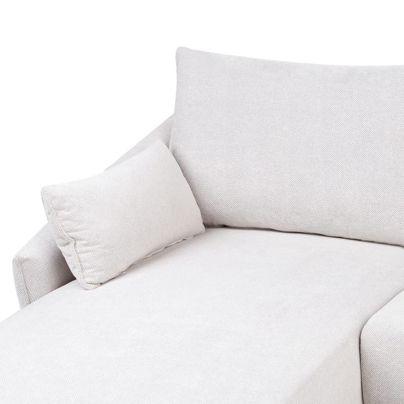 Varde 3-seter Venstrevendt L-formet Hjørnesofa med Divan og Sjeselong i Stoff - Lysebeige - Møbler - Sofaer - Sofaer med sjeselong - 3 seters sofa med divan