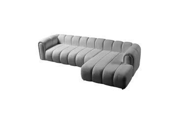 Varrel Sofa med divan 3-seter - Grå - Møbler - Sofaer - Sofaer med sjeselong - 3 seters sofa med divan