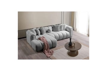 Varrel Sofa med divan 3-seter - Grå - Møbler - Sofaer - Sofaer med sjeselong - 3 seters sofa med divan