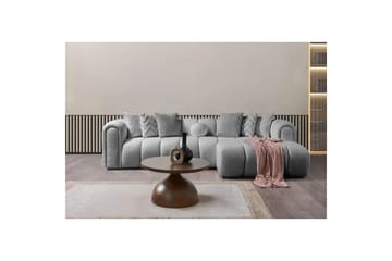 Varrel Sofa med divan 3-seter - Grå - Møbler - Sofaer - Sofaer med sjeselong - 3 seters sofa med divan