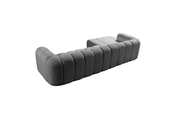 Varrel Sofa med divan 3-seter - Grå - Møbler - Sofaer - Sofaer med sjeselong - 3 seters sofa med divan