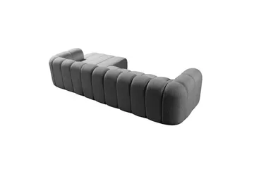 Varrel Sofa med divan 3-seter - Grå - Møbler - Sofaer - Sofaer med sjeselong - 3 seters sofa med divan