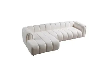 Varrel Sofa med divan 3-seter - Hvit - Møbler - Sofaer - Sofaer med sjeselong - 3 seters sofa med divan