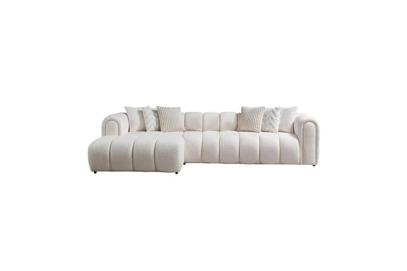 Varrel Sofa med divan 3-seter - Hvit - Møbler - Sofaer - Sofaer med sjeselong - 3 seters sofa med divan