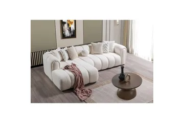 Varrel Sofa med divan 3-seter - Hvit - Møbler - Sofaer - Sofaer med sjeselong - 3 seters sofa med divan