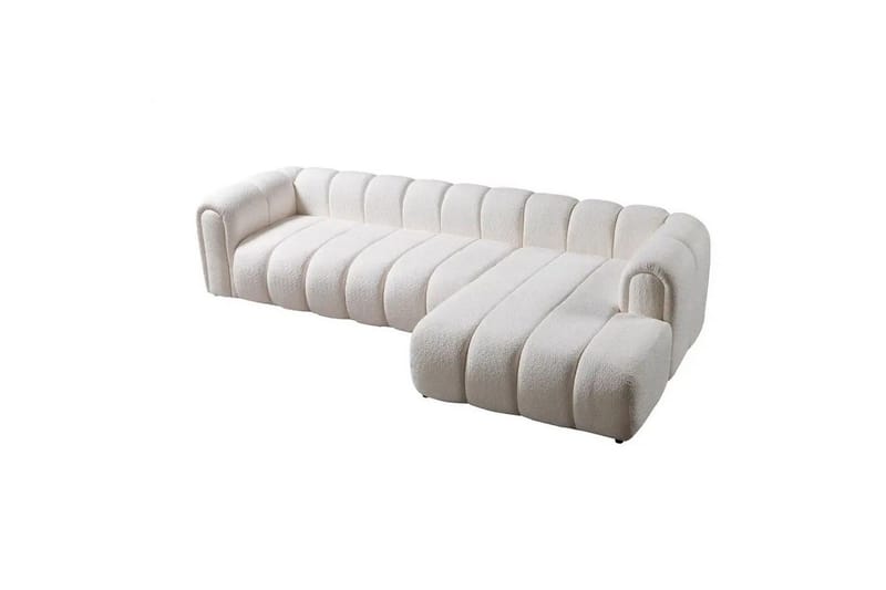 Varrel Sofa med divan 3-seter - Hvit - Møbler - Sofaer - Sofaer med sjeselong - 3 seters sofa med divan
