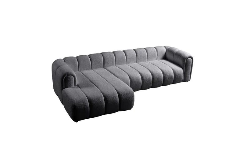 Varrel Sofa med divan 3-seter - Mørkgrå - Møbler - Sofaer - Sofaer med sjeselong - 3 seters sofa med divan