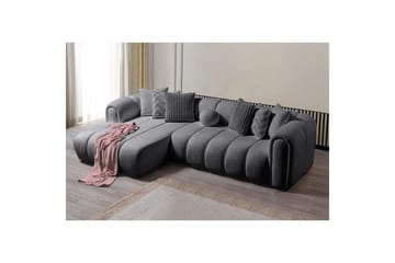 Varrel Sofa med divan 3-seter - Mørkgrå - Møbler - Sofaer - Sofaer med sjeselong - 3 seters sofa med divan
