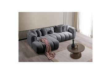 Varrel Sofa med divan 3-seter - Mørkgrå - Møbler - Sofaer - Sofaer med sjeselong - 3 seters sofa med divan