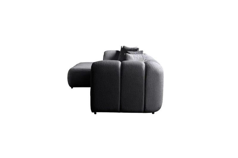 Varrel Sofa med divan 3-seter - Mørkgrå - Møbler - Sofaer - Sofaer med sjeselong - 3 seters sofa med divan