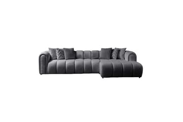 Varrel Sofa med divan 3-seter - Mørkgrå - Møbler - Sofaer - Sofaer med sjeselong - 3 seters sofa med divan