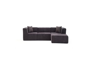 Veyno Sofa med Divan 3-sits - Antrasitt - Møbler - Sofaer - Sofaer med sjeselong - 3 seters sofa med divan