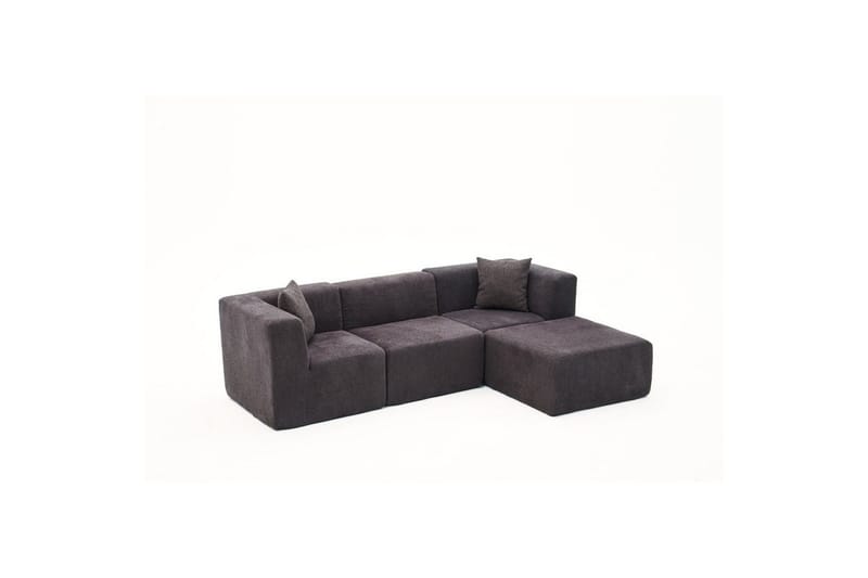 Veyno Sofa med Divan 3-sits, Antrasitt