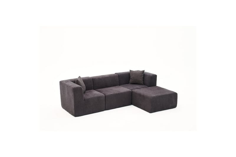 Veyno Sofa med Divan 3-sits - Antrasitt - Møbler - Sofaer - Sofaer med sjeselong - 3 seters sofa med divan