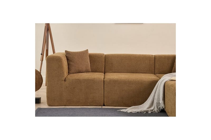 Veyno Sofa med Divan 3-sits - Brun - Møbler - Sofaer - Sofaer med sjeselong - 3 seters sofa med divan