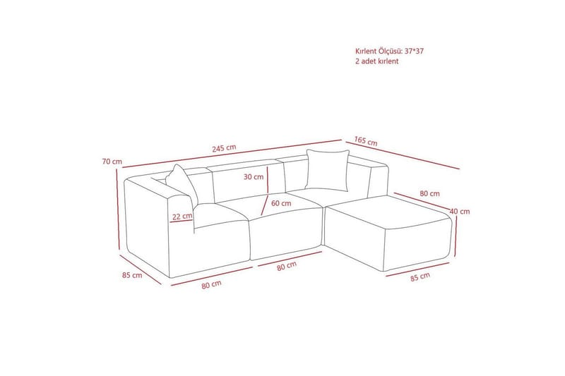 Veyno Sofa med Divan 3-sits - Brun - Møbler - Sofaer - Sofaer med sjeselong - 3 seters sofa med divan