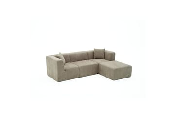 Veyno Sofa med Divan 3-sits - Grå - Møbler - Sofaer - Sofaer med sjeselong - 3 seters sofa med divan