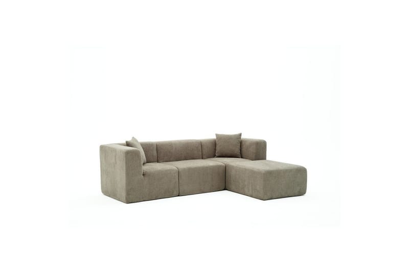 Veyno Sofa med Divan 3-sits - Grå - Møbler - Sofaer - Sofaer med sjeselong - 3 seters sofa med divan
