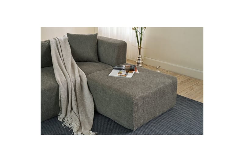 Veyno Sofa med Divan 3-sits - Grå - Møbler - Sofaer - Sofaer med sjeselong - 3 seters sofa med divan