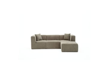 Veyno Sofa med Divan 3-sits - Grå - Møbler - Sofaer - Sofaer med sjeselong - 3 seters sofa med divan