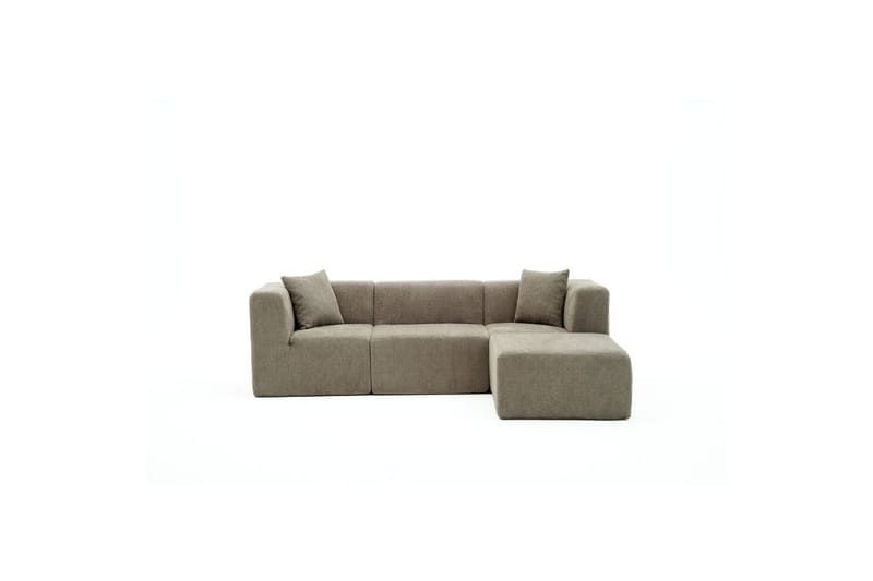 Veyno Sofa med Divan 3-sits - Grå - Møbler - Sofaer - Sofaer med sjeselong - 3 seters sofa med divan