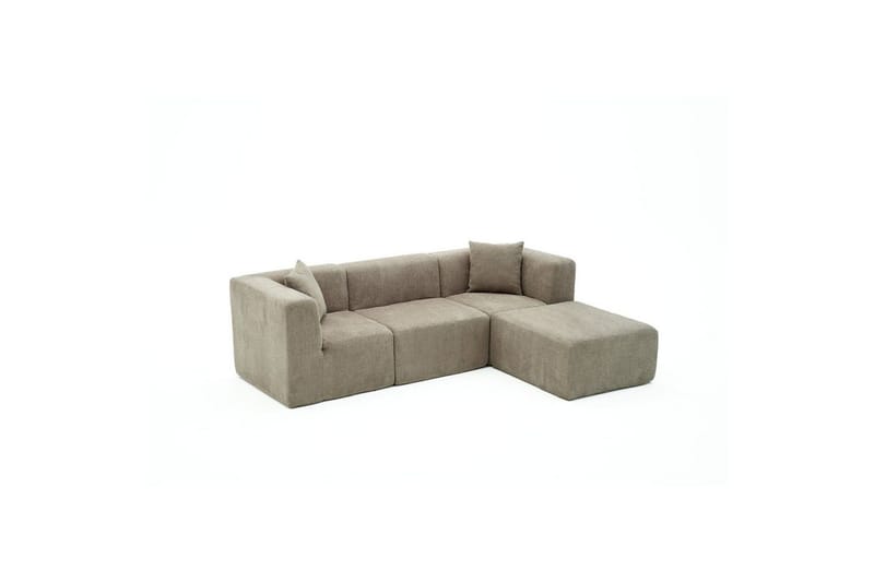 Veyno Sofa med Divan 3-sits - Grå - Møbler - Sofaer - Sofaer med sjeselong - 3 seters sofa med divan