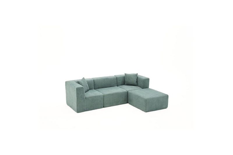 Veyno Sofa med Divan 3-sits - Grønn - Møbler - Sofaer - Sofaer med sjeselong - 3 seters sofa med divan