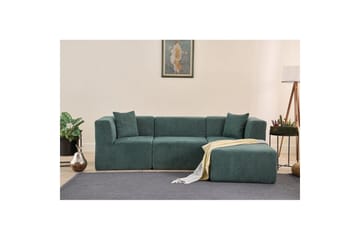 Veyno Sofa med Divan 3-sits - Grønn - Møbler - Sofaer - Sofaer med sjeselong - 3 seters sofa med divan