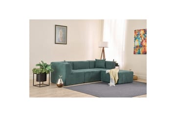 Veyno Sofa med Divan 3-sits - Grønn - Møbler - Sofaer - Sofaer med sjeselong - 3 seters sofa med divan