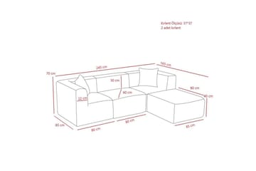 Veyno Sofa med Divan 3-sits - Grønn - Møbler - Sofaer - Sofaer med sjeselong - 3 seters sofa med divan