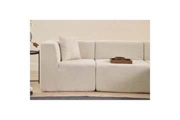 Veyno Sofa med Divan 3-sits - Krem - Møbler - Sofaer - Sofaer med sjeselong - 3 seters sofa med divan