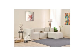Veyno Sofa med Divan 3-sits - Krem - Møbler - Sofaer - Sofaer med sjeselong - 3 seters sofa med divan