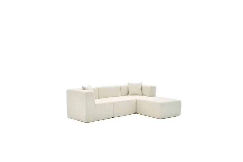 Veyno Sofa med Divan 3-sits, Krem