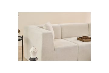 Veyno Sofa med Divan 3-sits - Krem - Møbler - Sofaer - Sofaer med sjeselong - 3 seters sofa med divan