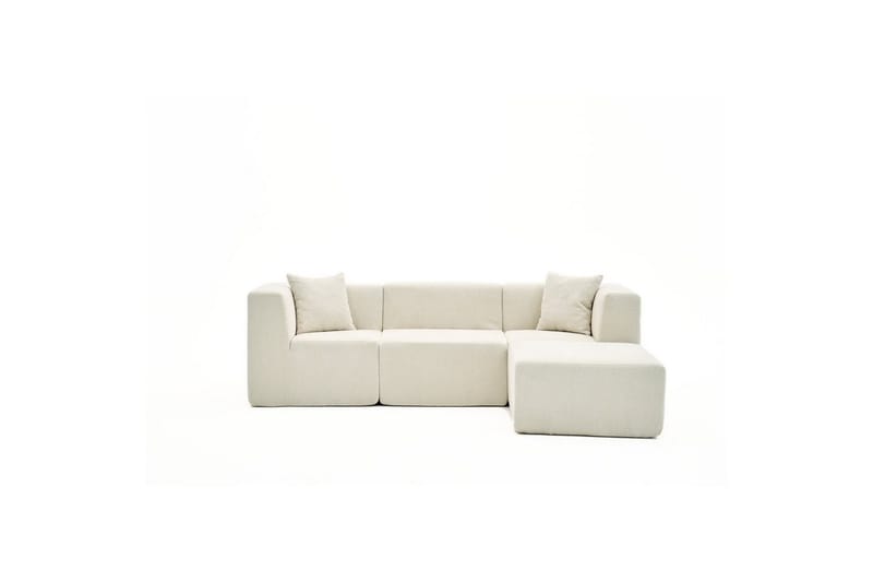 Veyno Sofa med Divan 3-sits - Krem - Møbler - Sofaer - Sofaer med sjeselong - 3 seters sofa med divan
