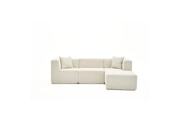 Veyno Sofa med Divan 3-sits - Krem - Møbler - Sofaer - Sofaer med sjeselong - 3 seters sofa med divan