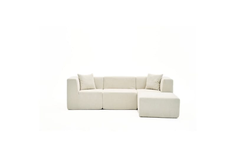 Veyno Sofa med Divan 3-sits - Krem - Møbler - Sofaer - Sofaer med sjeselong - 3 seters sofa med divan
