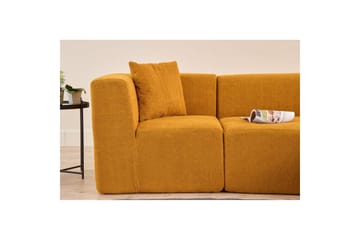 Veyno Sofa med Divan 3-sits - Oransje - Møbler - Sofaer - Sofaer med sjeselong - 3 seters sofa med divan